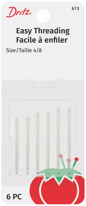 Easy Threading Hand Needles Size 4/8 - 6 Pieces Self-threading