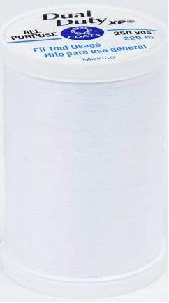 Dual Duty Xp General Purpose Thread 250 Yards - White Color