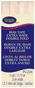 Double Fold Bias Tape 1/2" 3 Yards - Oyster Color