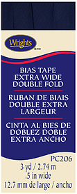 Double Fold Bias Tape 1/2" Navy 3 Yards Extra Wide