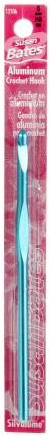 Silvalume Aluminum Crochet Hook 5-1/2 Inch Size H 8 Turquoise