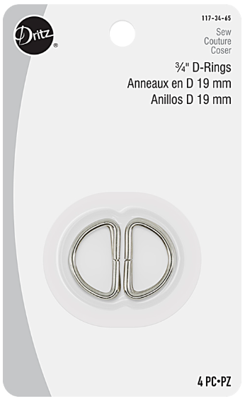 Dritz 117-34-65 Metal in.D in. Rings 3-4 in. 4-Pkg-Nickel
