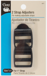 Dritz 93351 Strap Adjusters For 1 in. Strap 2-Pkg-Black