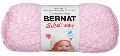 Bernat Softee Baby Yarn, Solid Baby Pink Marl, Size: Large, 120g/4.25oz