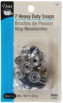 Dritz 41034 Heavy Duty Snaps 5-8 in. 7-Pkg-Navy