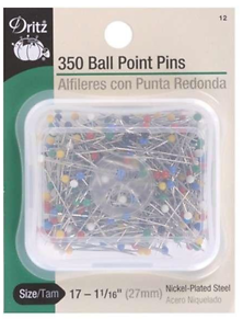 Color Ball Point Pins Size 17 - 350 Count - 1-1/16 Inch