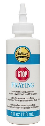 Stop Fraying Fabric Glue, 4 Ounce - Dries Clear & Flexible