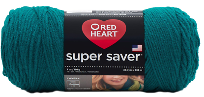 Super Saver Yarn - Real Teal, 364 Yards Of Durable Acrylic Yarn