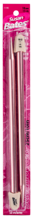 Silvalume Single Point Knitting Needles 10 Inch Size 15 10mm Salmon