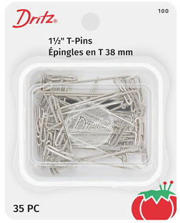 Dritz 100 1.5 in. T Pins - Pack of 35