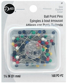 Dritz 81304 Color Ball Point Pins-Size 20 100-Pkg
