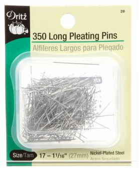 Long Pleating Pins Size 17, 1-1/16 Inch, 350 Count