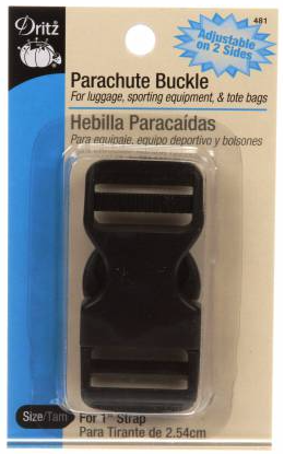 Dritz Parachute Buckle - Black - 1 Inch Strap - Double Adjust