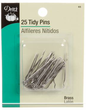 Tidy Pins 1.25 Inch Nickel-plated Brass 25 Count