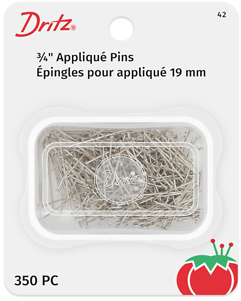Quilting Applique Pins, Size 12, 3/4-inch, 350 Pieces