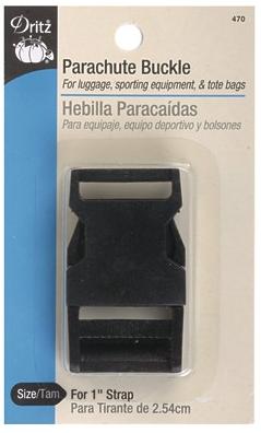 Quick Release Parachute Buckle For 1 Inch Strap - Black