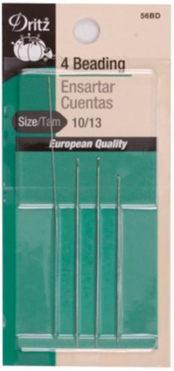 Dritz 56BD Beading Hand Needles - Size 10 4 per Pack