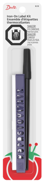 820 Marking Kit With Iron-on Tape, Pen & Letter Stencils