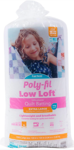 Fairfield Low-loft Bonded Polyester Batting 120 X 120 Inches King Size