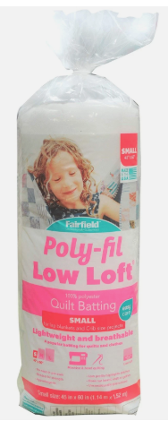 Low-loft Bonded Polyester Batting - Crib Size 45" X 60" - Ideal For Quilting