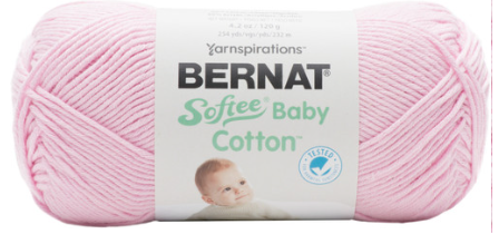 Bernat Softee Baby Cotton Yarn, 120g/4.2oz, Color: Petal