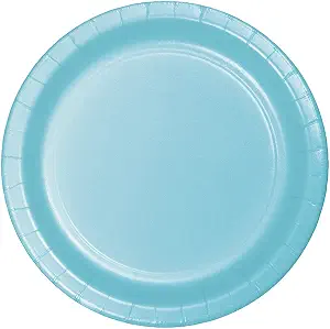 "Creative ConvertingPlastic Dinner Plates, Pastel Blue, 24/Pack (47157B)"