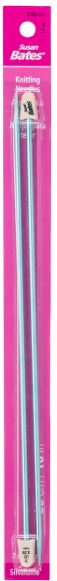Silvalume Single Point Knitting Needles 10 Inch Size 3 Medium Blue