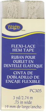 Flexi-lace Hem Tape 3/4 Inch X 3 Yards In Beige
