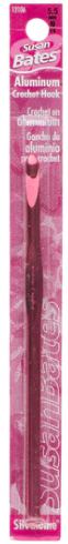 Silvalume Aluminum Crochet Hook 5-1/2 Inch Size I 9 Red