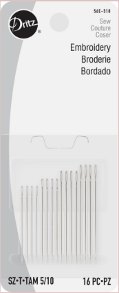 Embroidery Hand Needles Size 5/10 - 16 Count Package