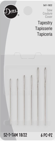 Dritz 72128 Tapestry Hand Needles-Size 18-22 6-Pkg