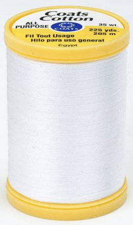 General Purpose Cotton Thread 225 Yards - White Color