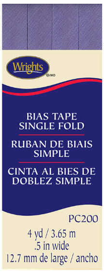 Wrights Single Fold Bias Tape 1/2 Inch 4 Yards Lavender