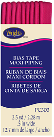 Maxi Bias Tape Piping 1/2 Inch X 2.5 Yards In Berry Sorbet Color