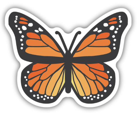 Monarch Butterfly Sticker