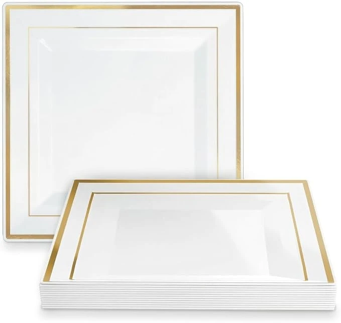 10" Square DP with Gold Trim