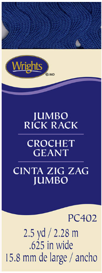 Jumbo Rick Rack Trim 5/8" X 2.5 Yards - Yale