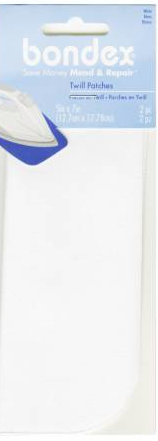Wrights 100387 Bondex Iron-On Patches 5 in. x 7 in. 2-Pkg-White