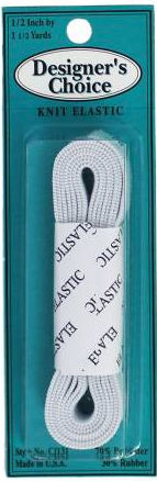 Des Choice Elastic Knit 1/2" X 1.5 Yards White