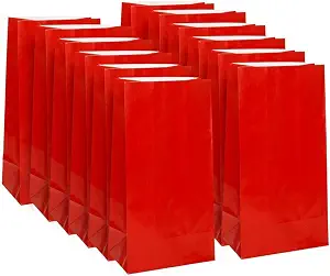 Red Paper Party Favor/ Treat Bags 12 ct
