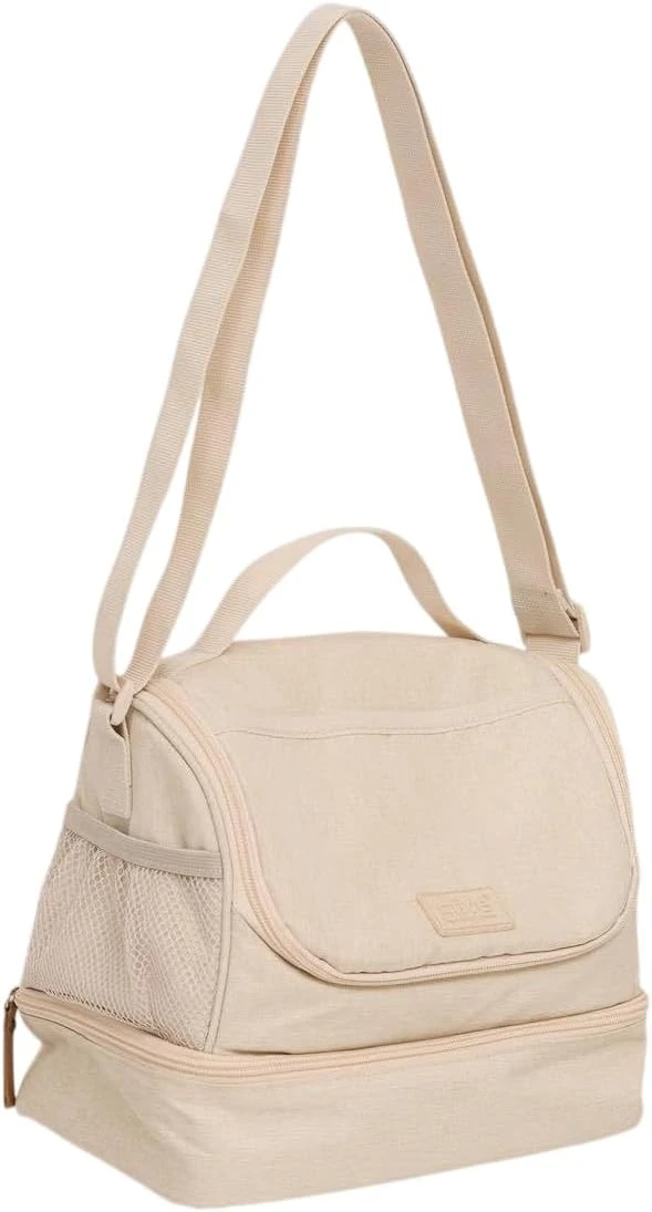 LUNCH BAG 9L BEIGE DBLE COMP