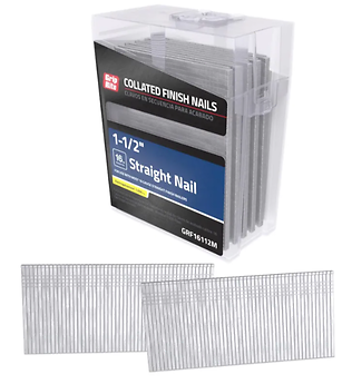 Grip-Rite 1-1/2" X 16 Ga. Straight Strip Electro Galvanized Finish Nails 1000pk