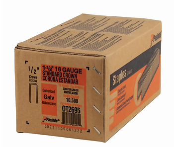 Paslode Crown Staples 1/2" X 1-1/2" 16 Ga. Flat Crown Staples 10500pk