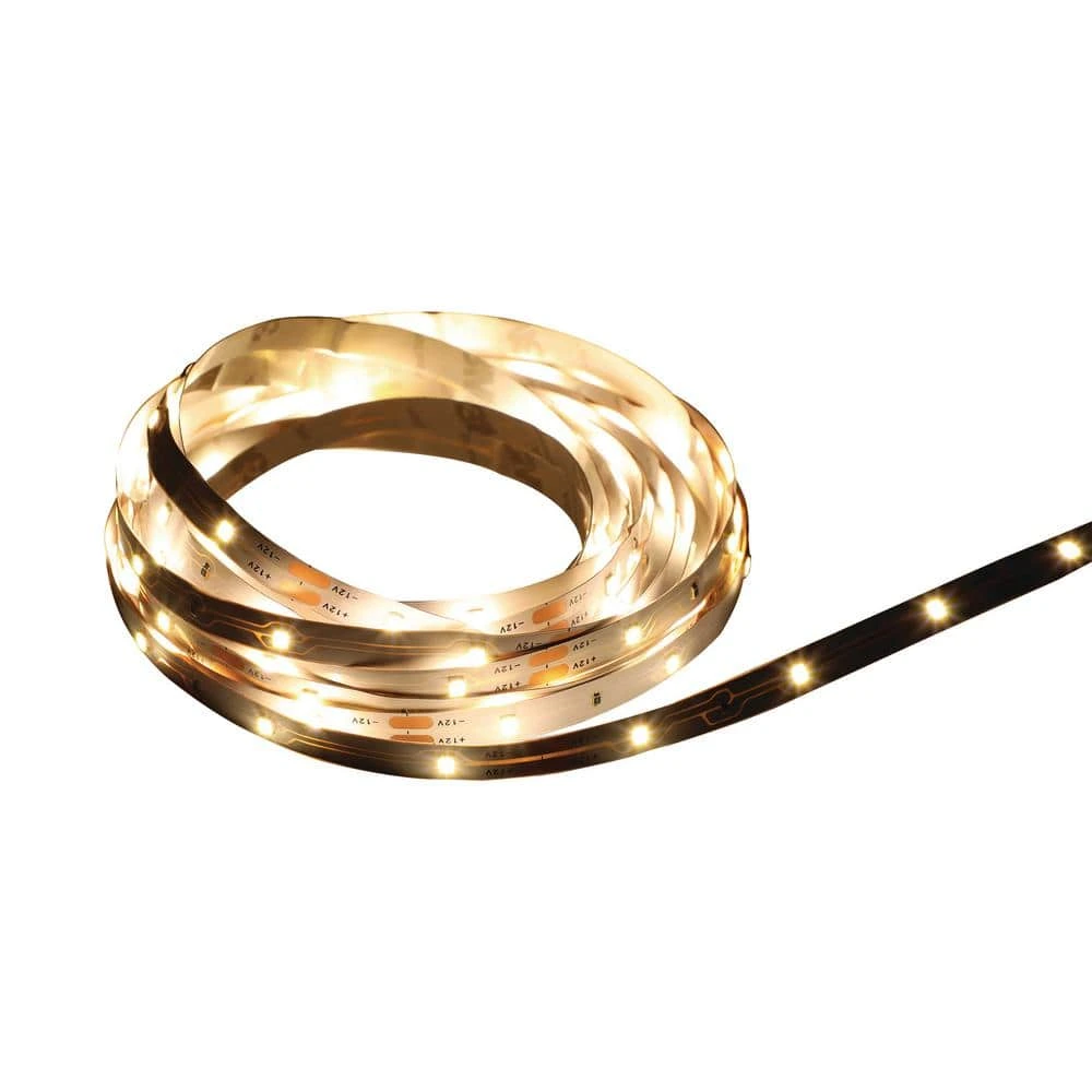 16' White Flexible Plug-in Led Strip Tape Lights For Indoor Lighting