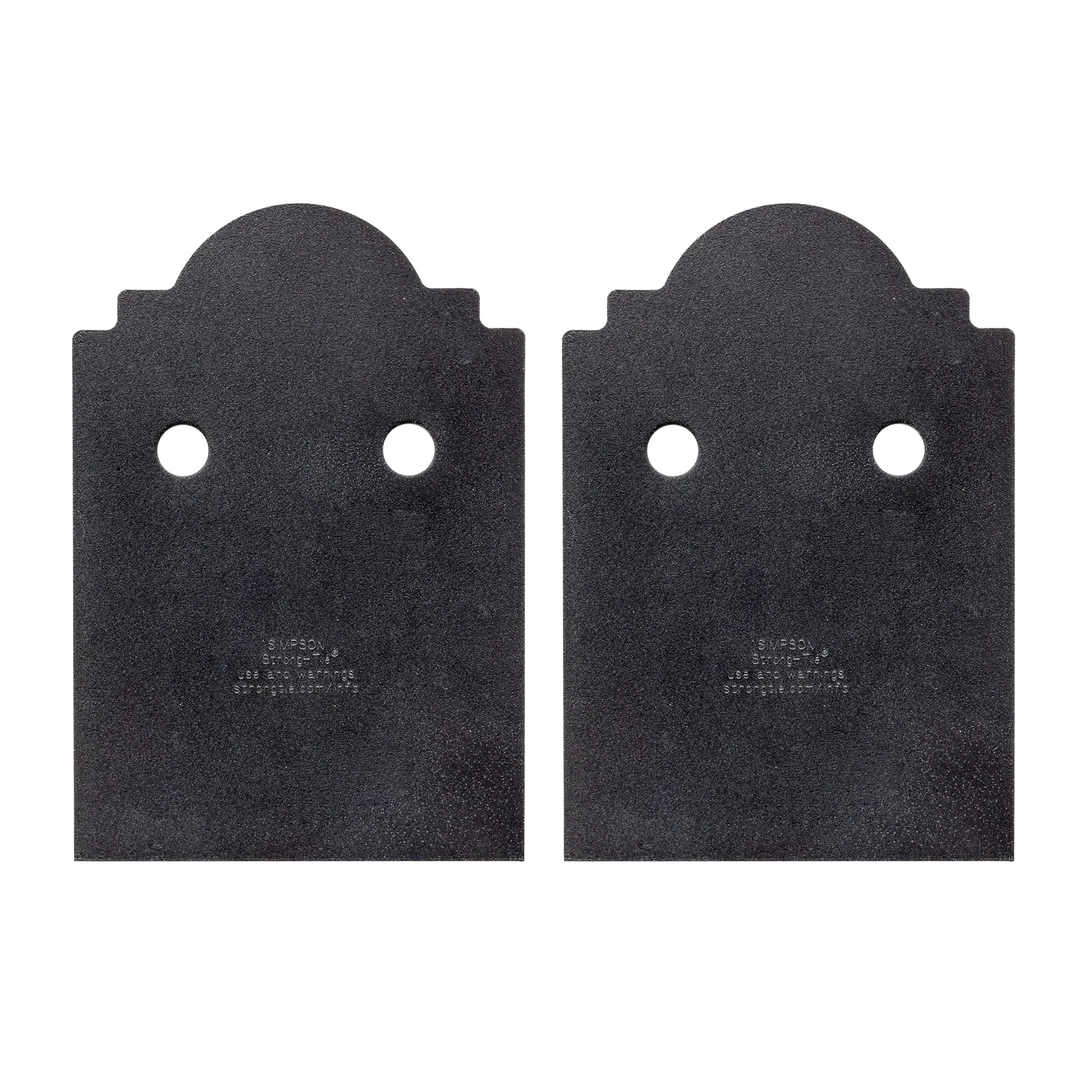 Simpson Strong-Tie Outdoor Accents Mission Collection ZMAX Black Post Base Side Plate for 6x Lumber (2-Pack)