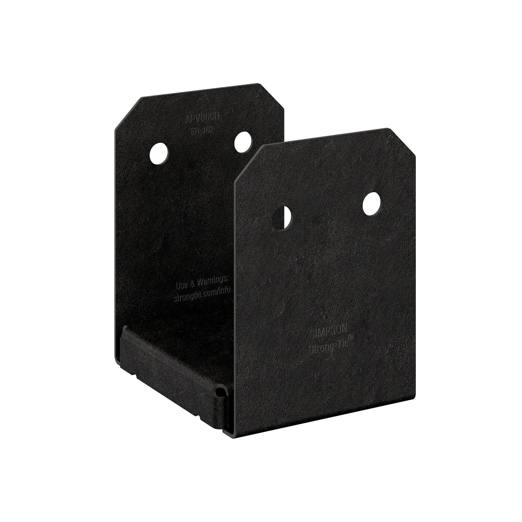 Simpson Strong-tie Avant 6.56 In. H X 6 In. W 12 Ga. Galvanized Steel Post Base Zmax