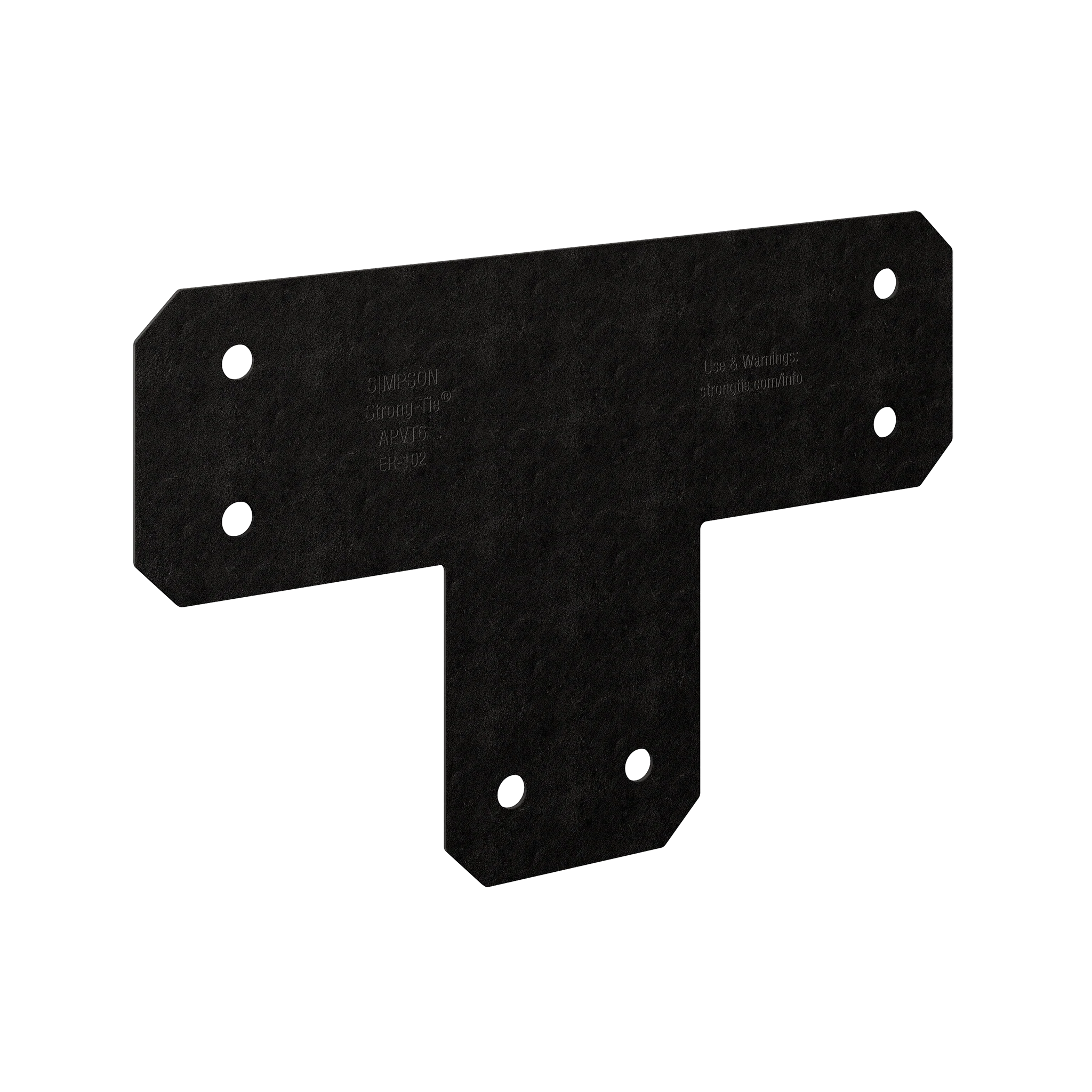 Simpson Strong-tie Avant Collection Zmax Black Powder-coated T Strap For 6x6 Lumber