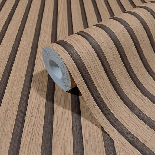 BDMM TWENTY Marburg Botanica Non-Woven Wallpaper Wood Slats Brown 33960 ...