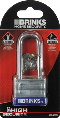 1-1/2 Inch Long Shackle Laminated Steel Pin Tumbler Padlock