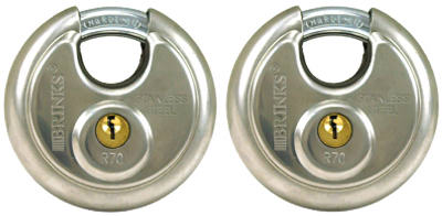 2-Pack Stainless-Steel Discus Lock